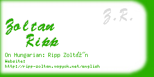 zoltan ripp business card